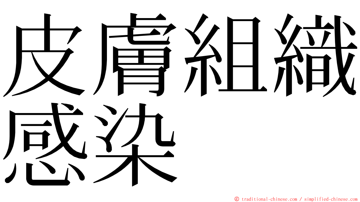 皮膚組織感染 ming font