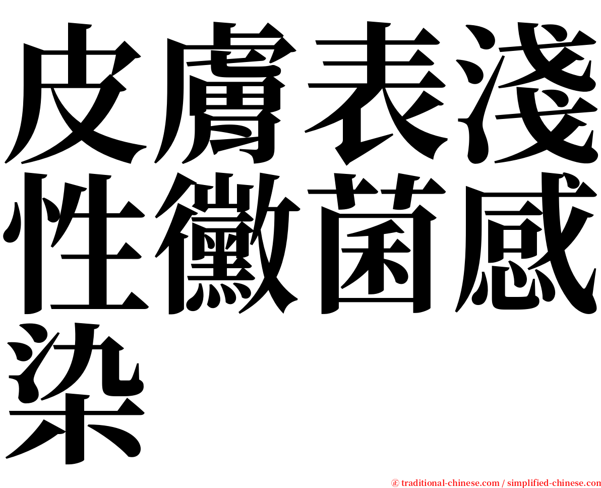 皮膚表淺性黴菌感染 serif font