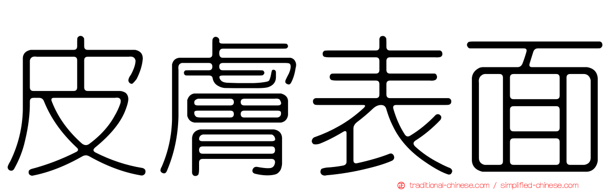 皮膚表面