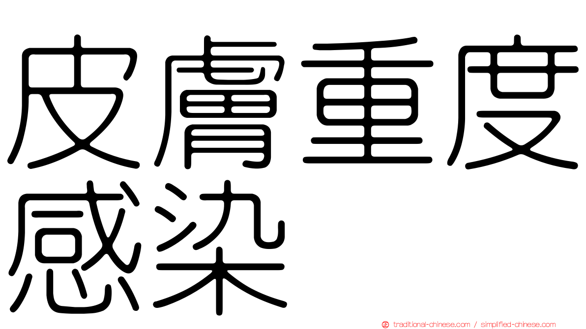 皮膚重度感染