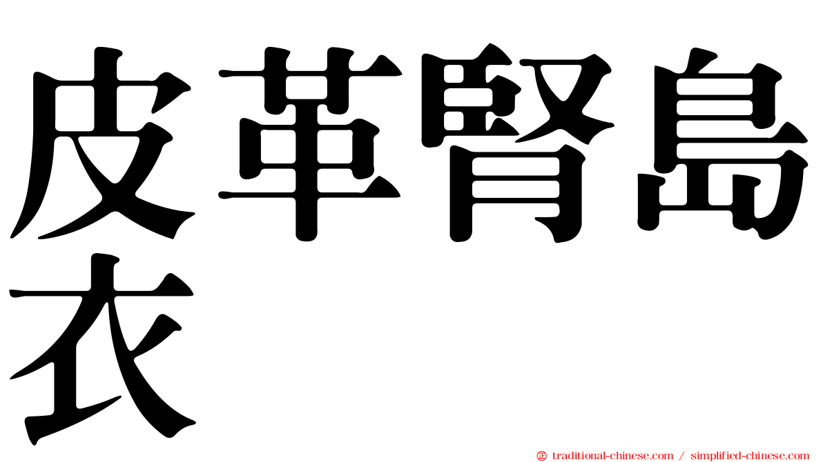 皮革腎島衣