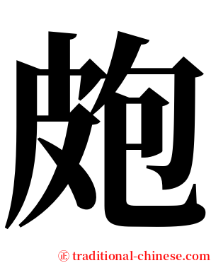 皰 serif font