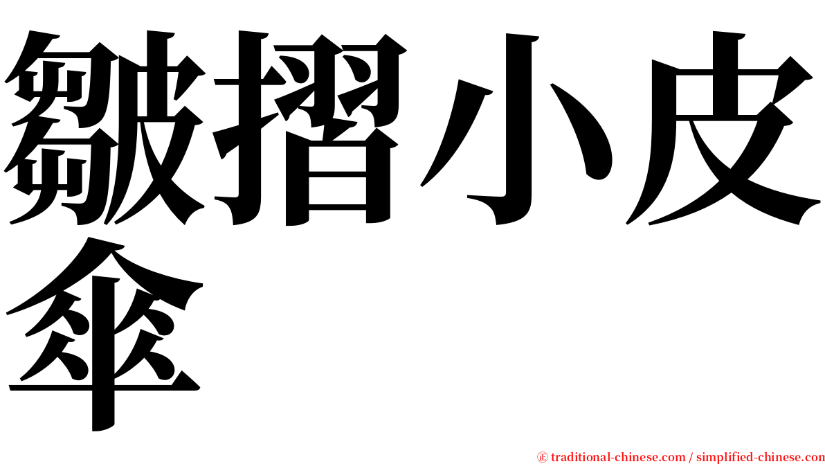 皺摺小皮傘 serif font
