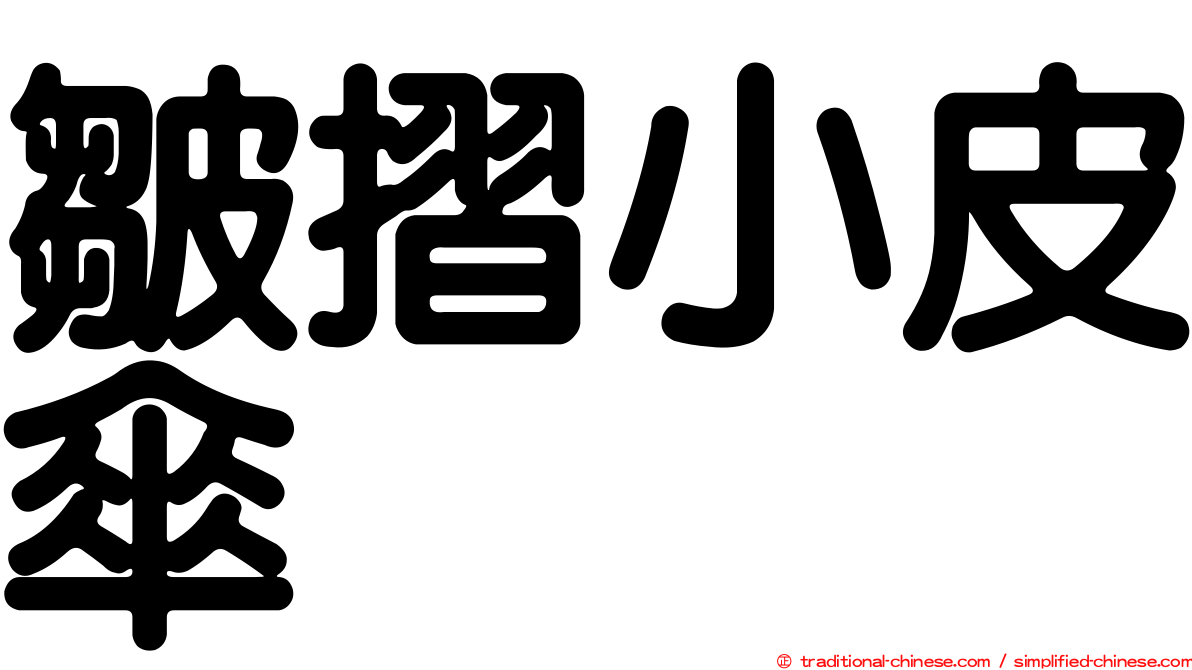 皺摺小皮傘