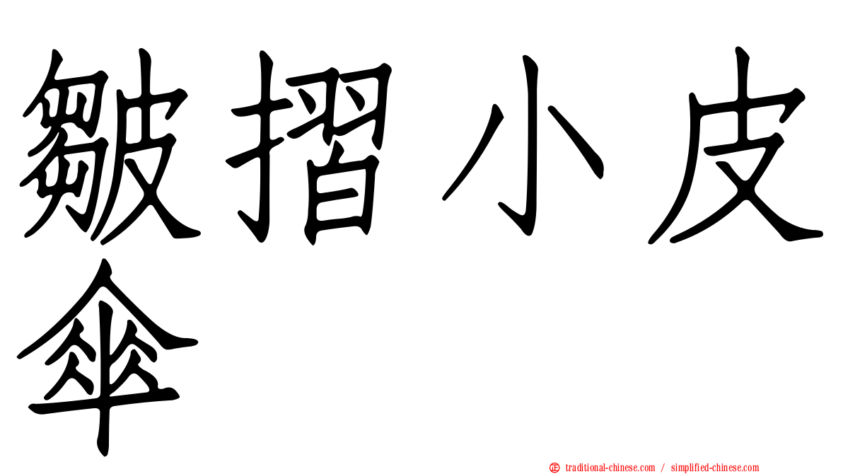 皺摺小皮傘