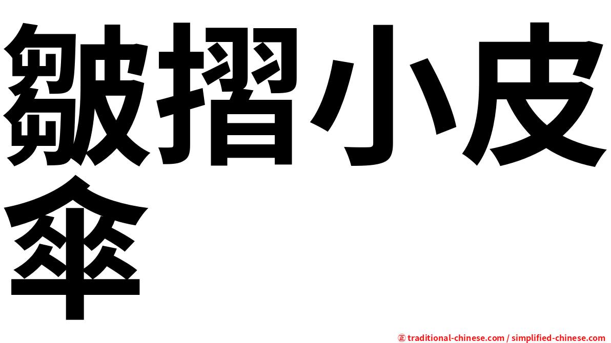 皺摺小皮傘