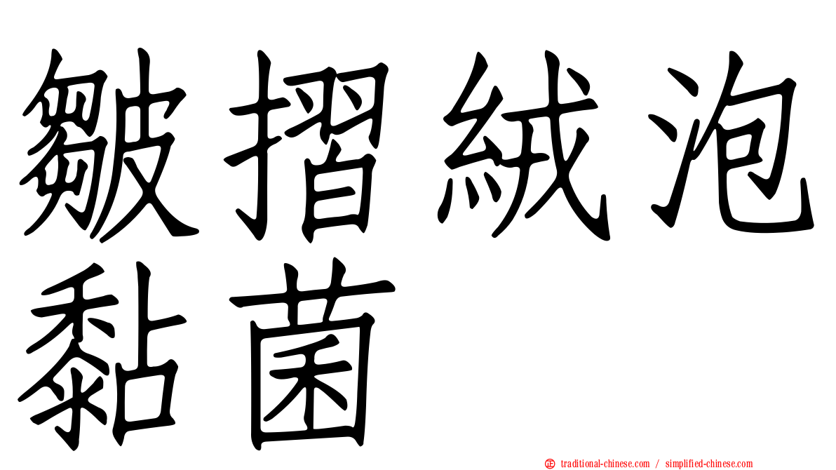 皺摺絨泡黏菌
