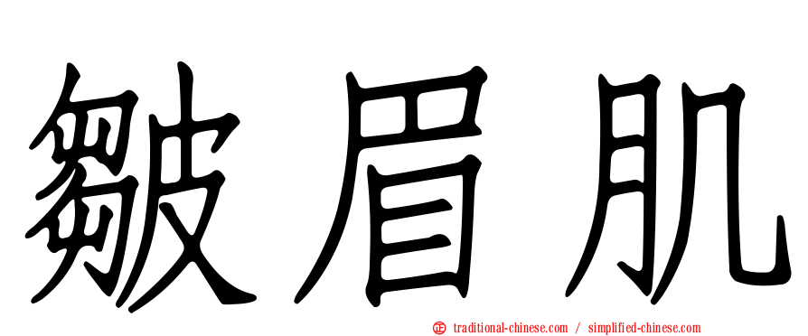 皺眉肌