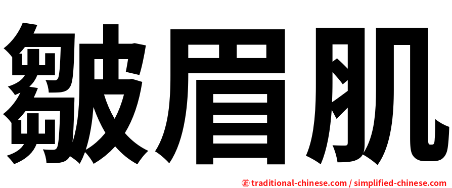 皺眉肌