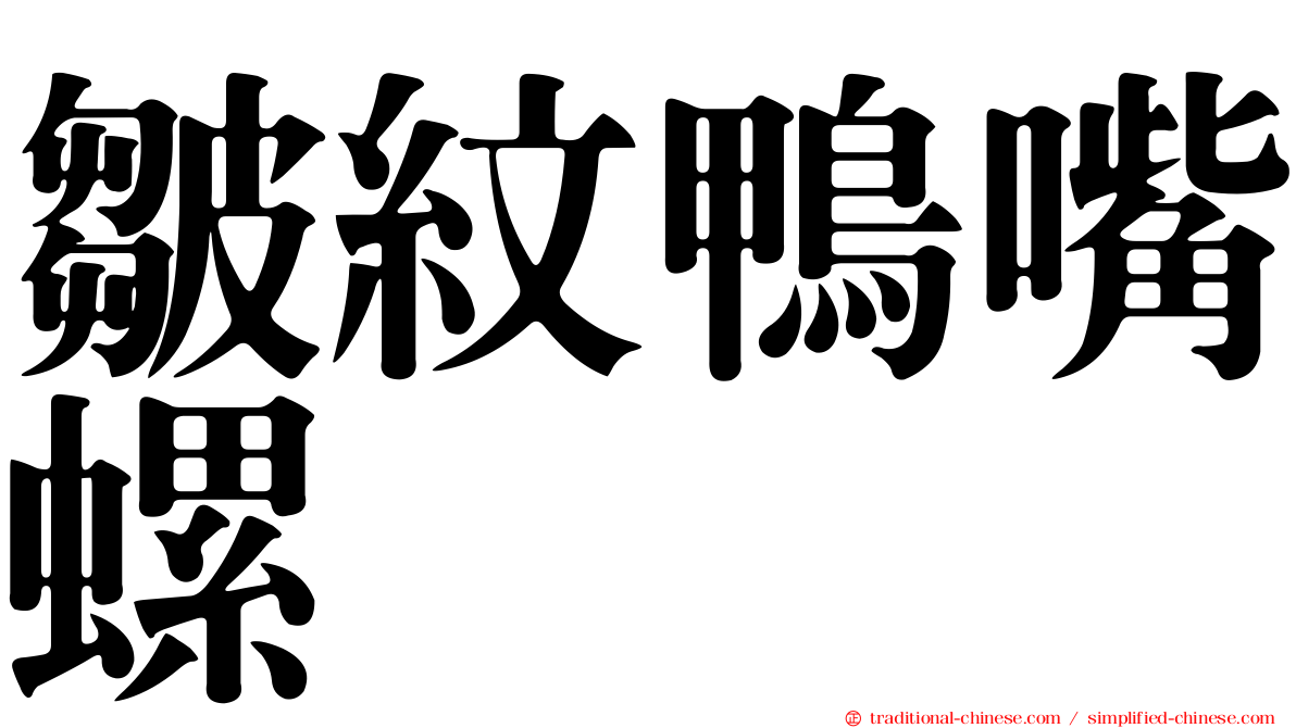 皺紋鴨嘴螺