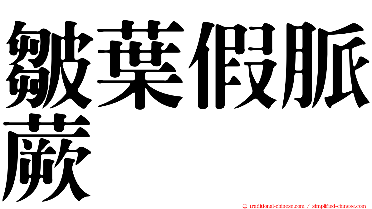 皺葉假脈蕨