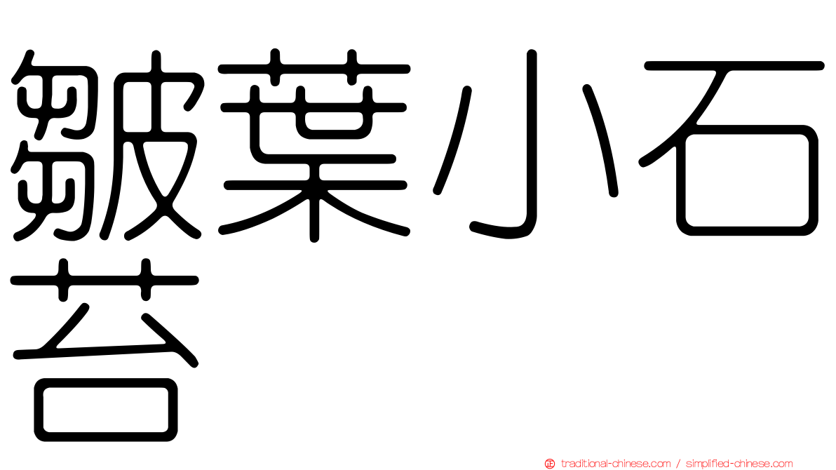 皺葉小石苔