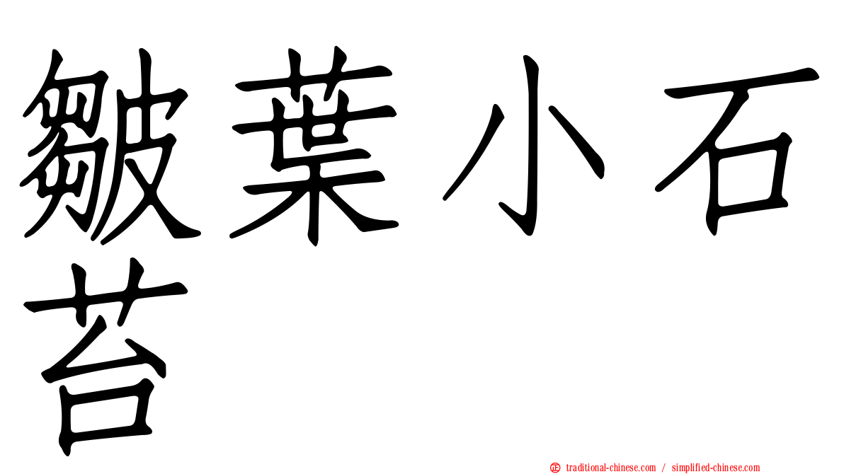 皺葉小石苔