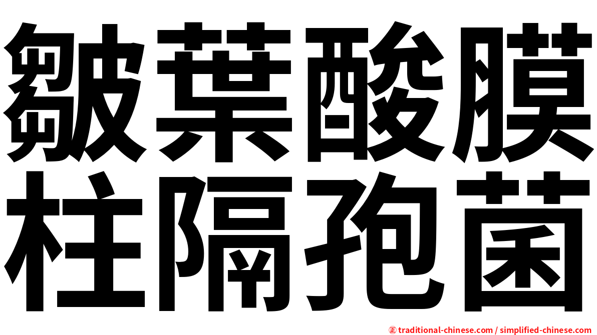 皺葉酸膜柱隔孢菌