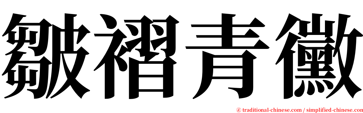 皺褶青黴 serif font