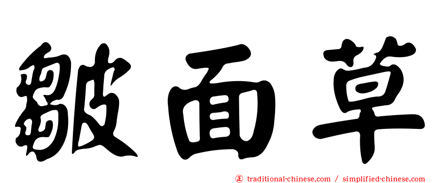 皺面草