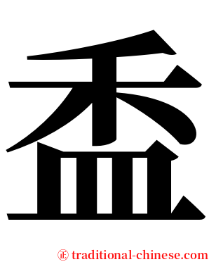 盉 serif font