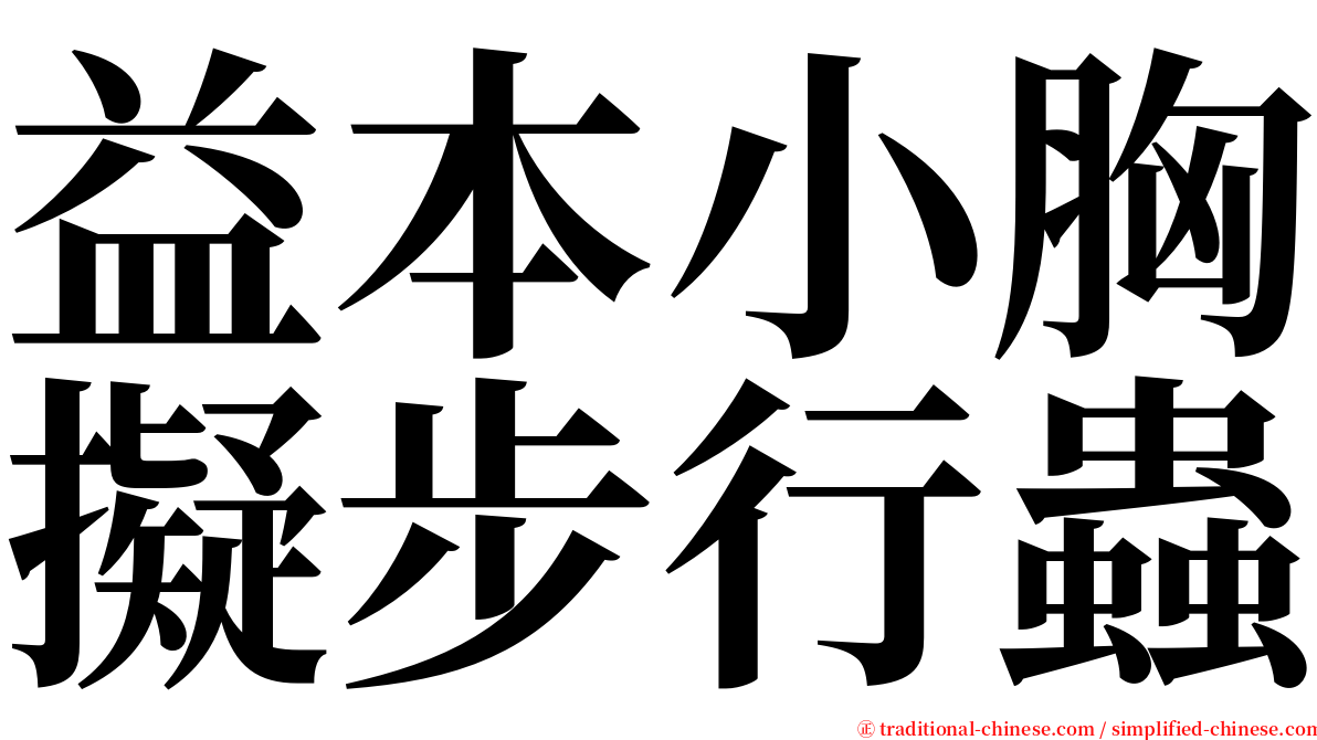 益本小胸擬步行蟲 serif font