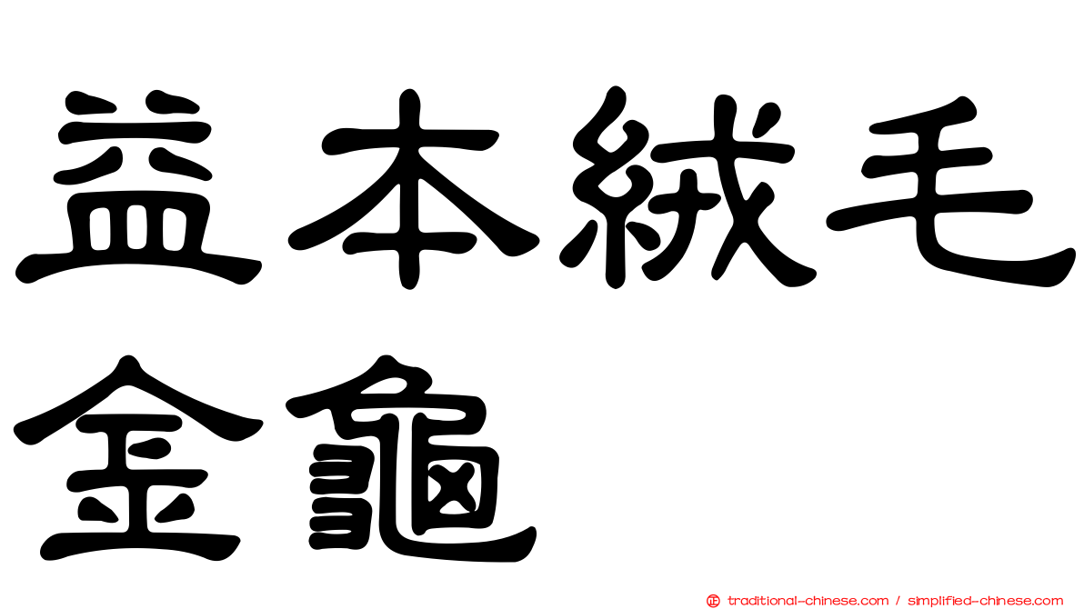 益本絨毛金龜