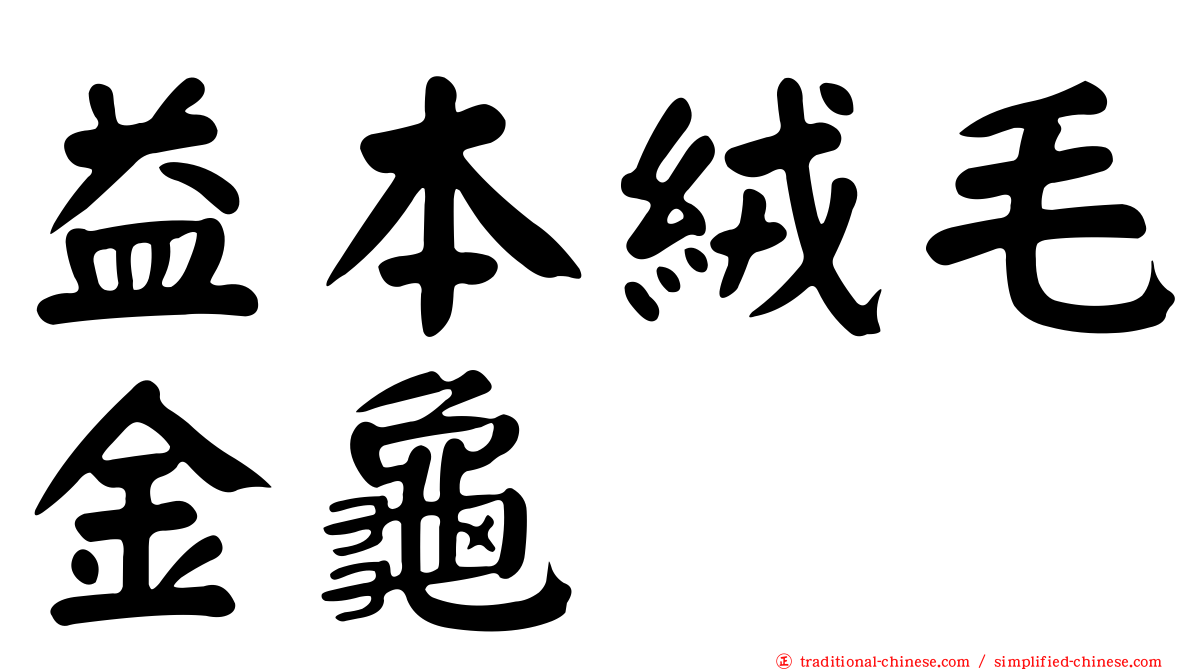 益本絨毛金龜