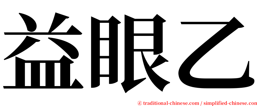 益眼乙 serif font