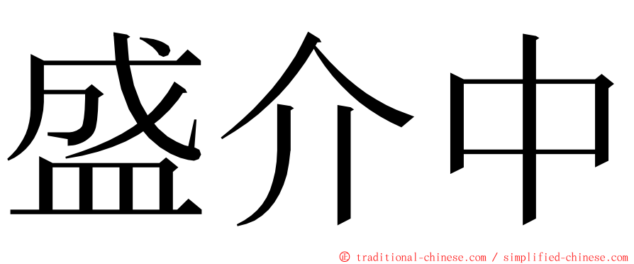 盛介中 ming font