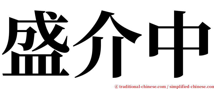 盛介中 serif font