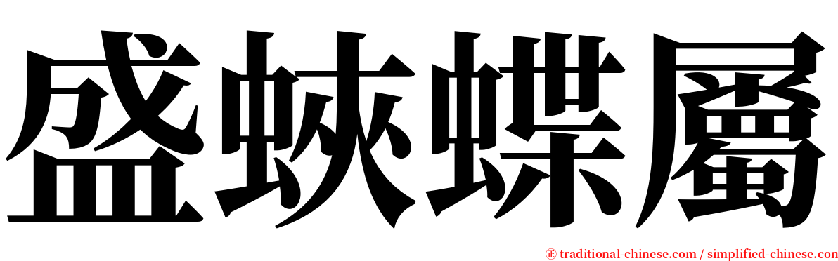 盛蛺蝶屬 serif font