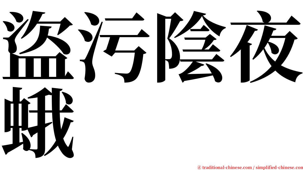 盜污陰夜蛾 serif font