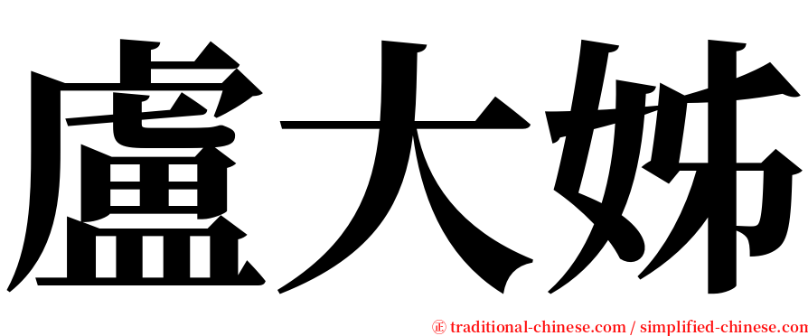 盧大姊 serif font