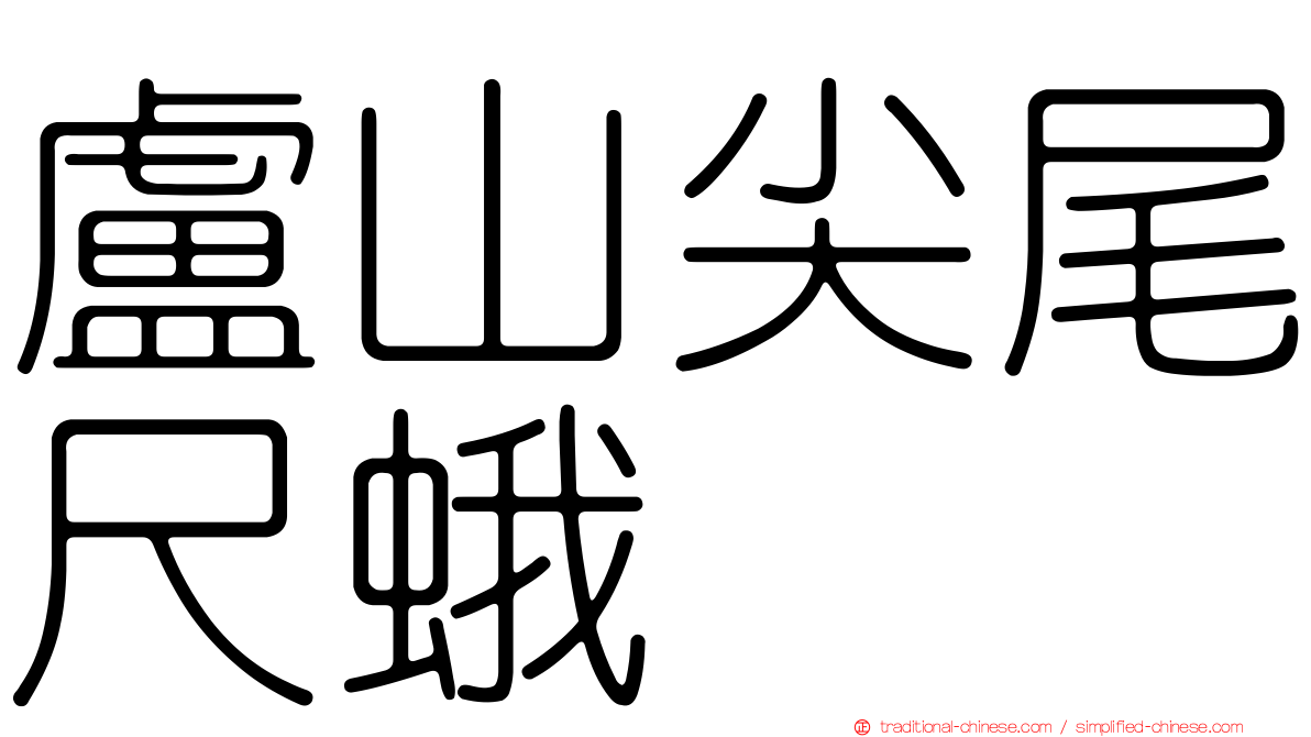 盧山尖尾尺蛾
