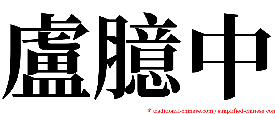 盧臆中 serif font