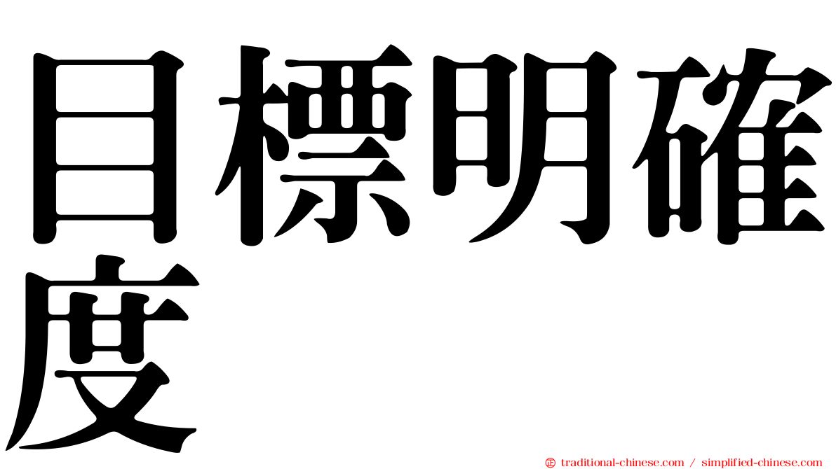 目標明確度