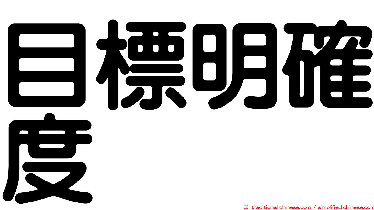 目標明確度