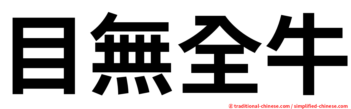 目無全牛