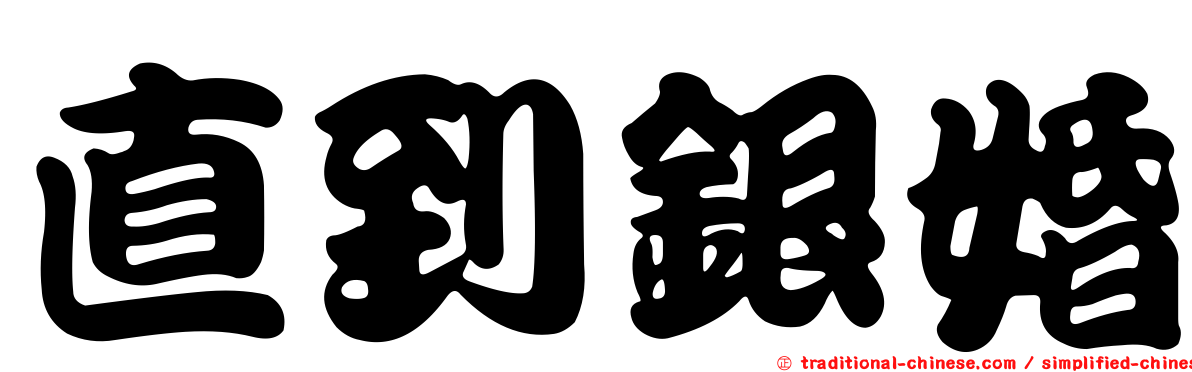 直到銀婚