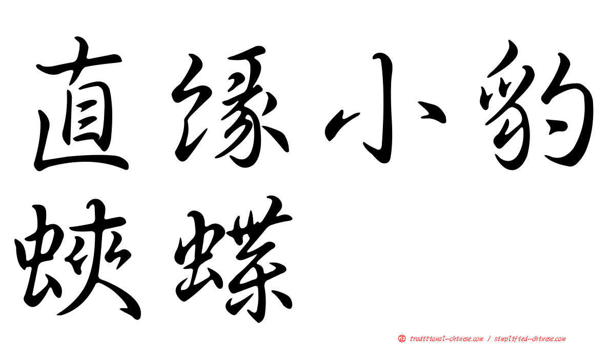 直緣小豹蛺蝶