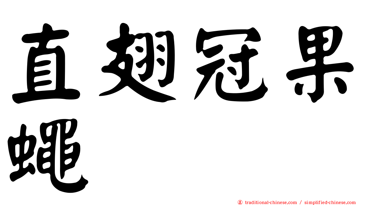 直翅冠果蠅