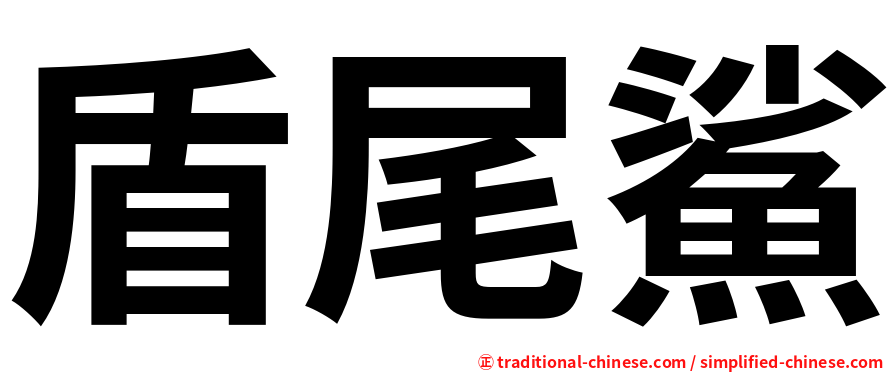 盾尾鯊