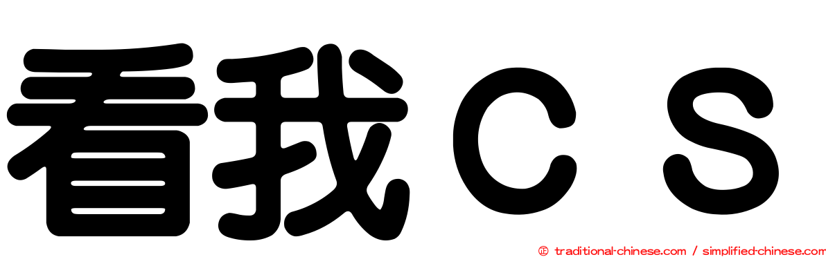 看我ＣＳ