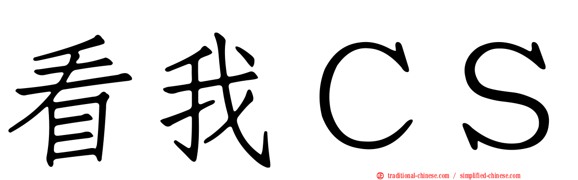 看我ＣＳ