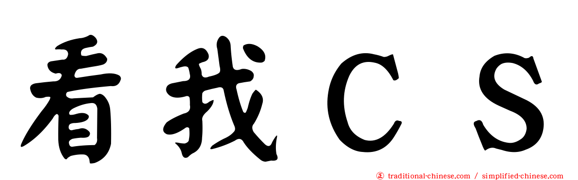 看我ＣＳ