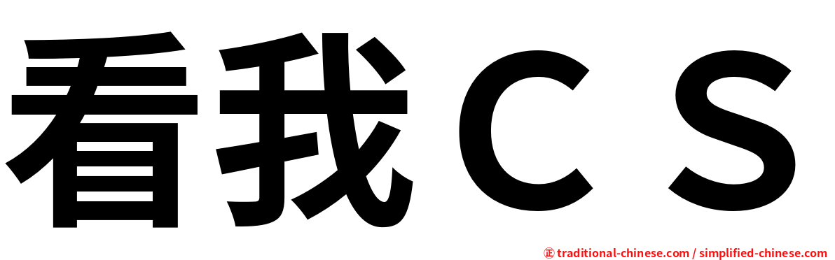 看我ＣＳ