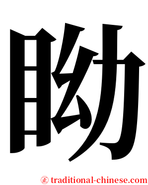 眑 serif font