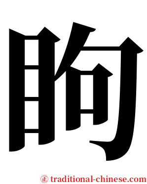 眗 serif font