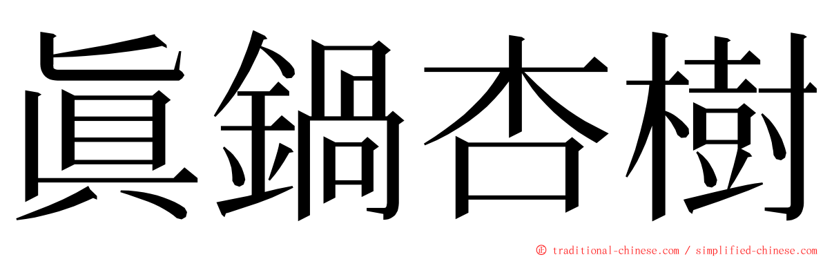 眞鍋杏樹 ming font