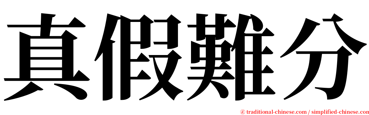 真假難分 serif font