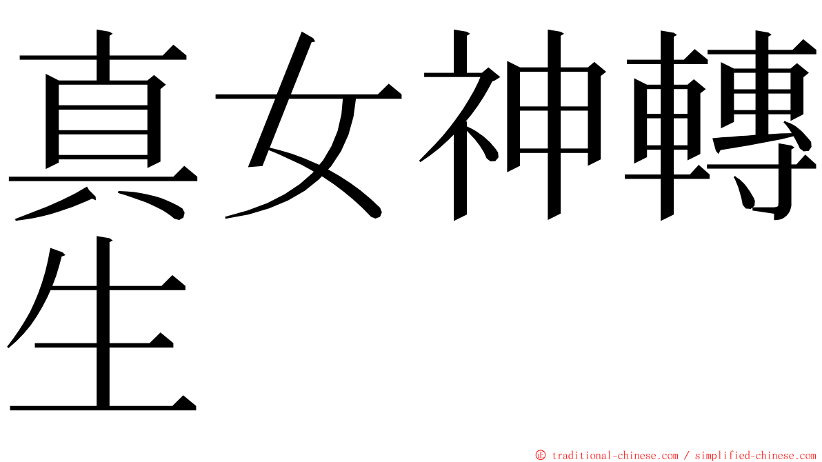 真女神轉生 ming font