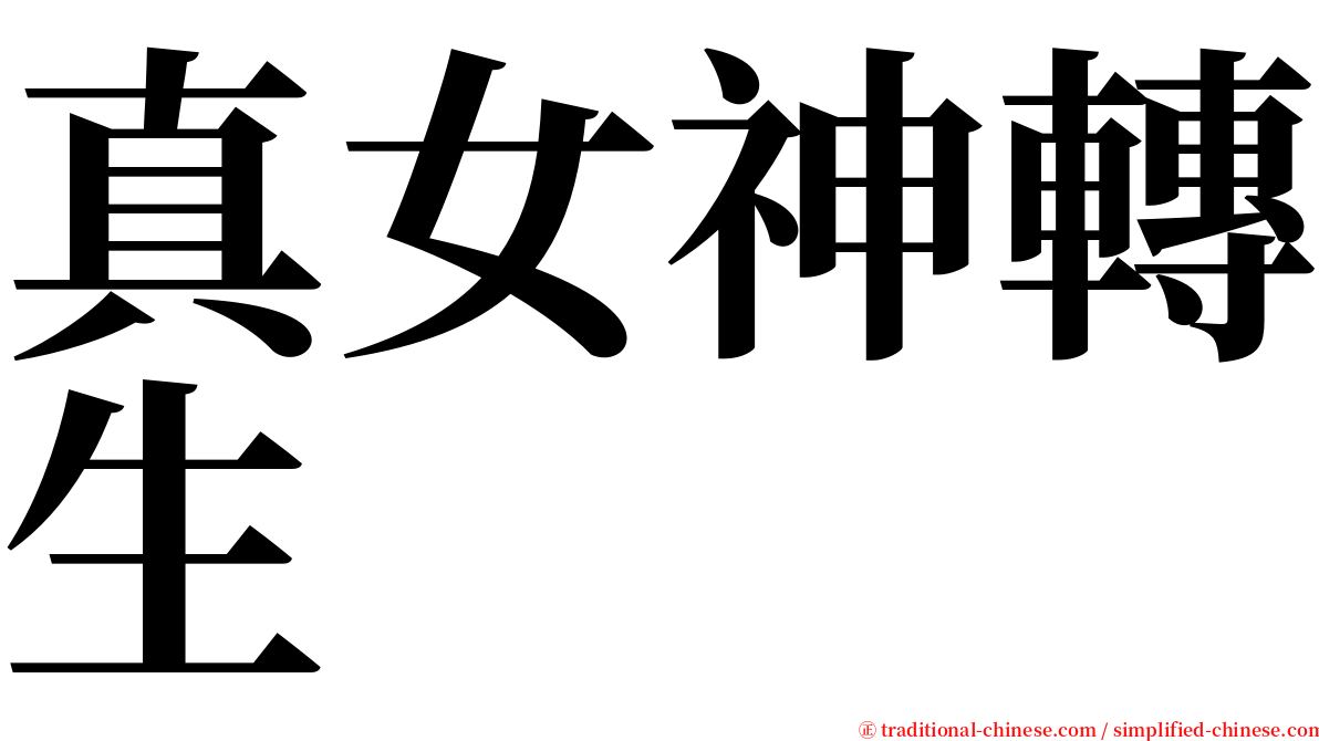 真女神轉生 serif font