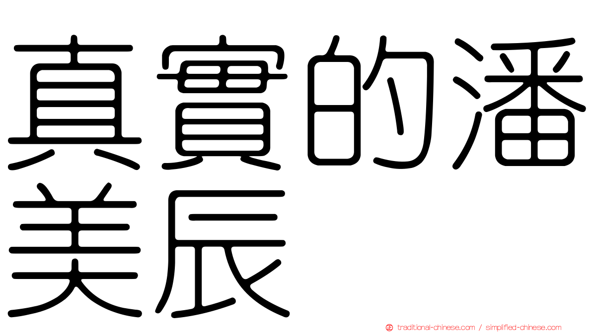 真實的潘美辰